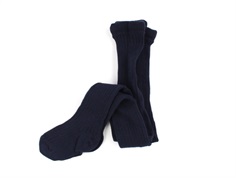 Melton navy cotton tights